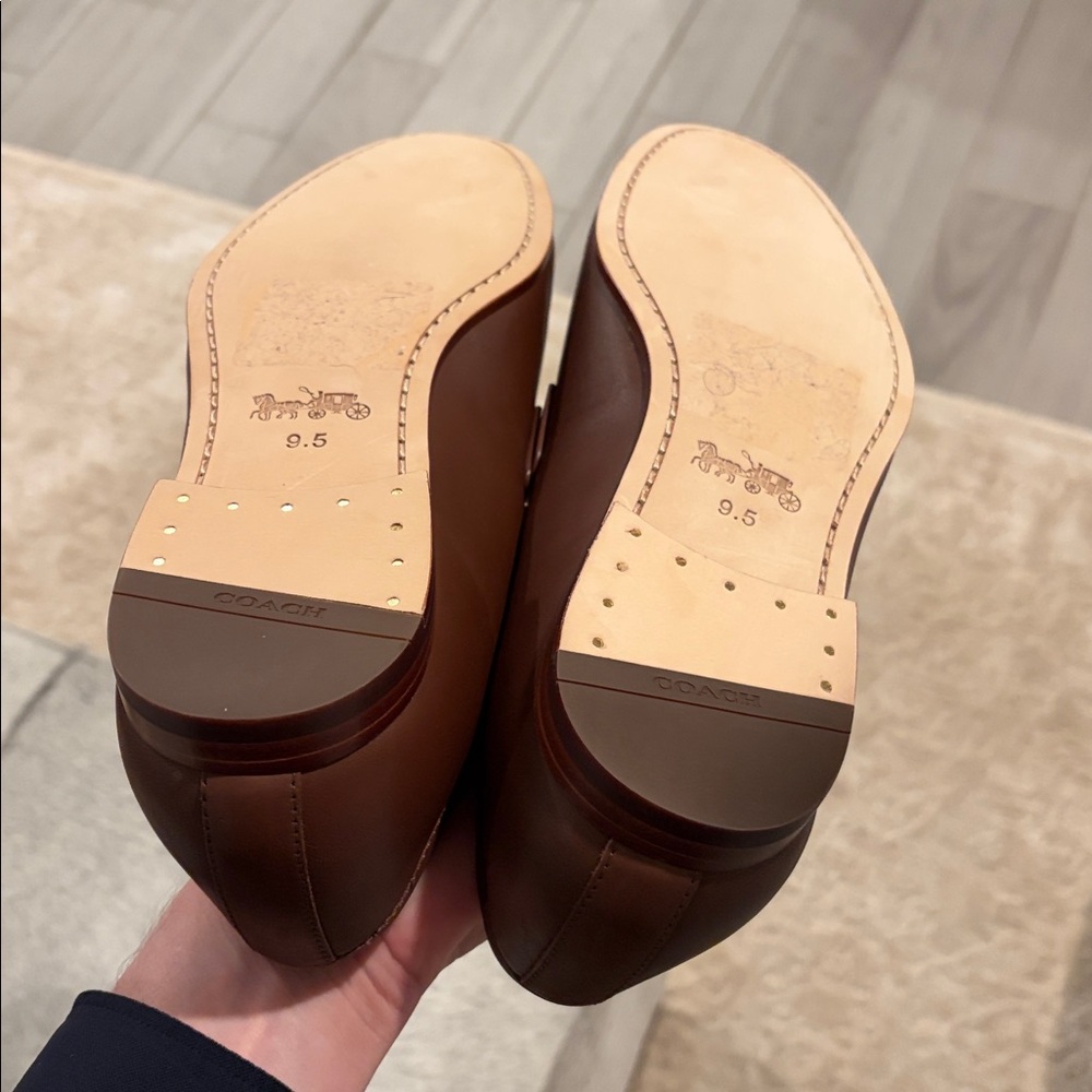 Coach Brown Leather Loafers - Picture 9 of 10